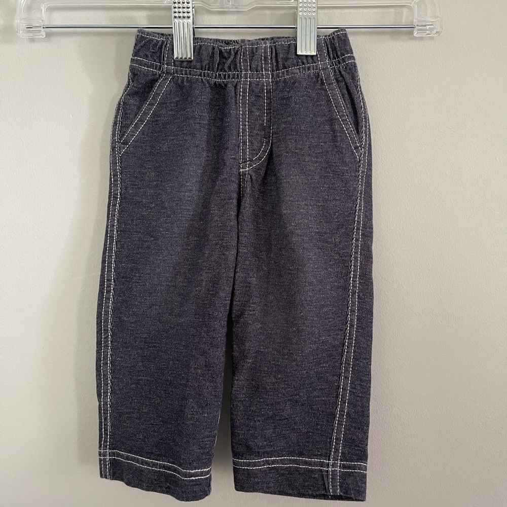 VGUC Tea Collection stretchy pants, sz 6-12 mo.
